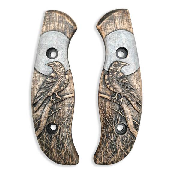 Moon Raven - Spyderco Mule Team, Mule Team 2 Knife Scales by Svechnikov Knives