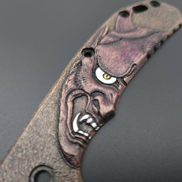 Zero Tolerance ZT 0566 maple handle scales - Oni Demon W by Umeda Karin