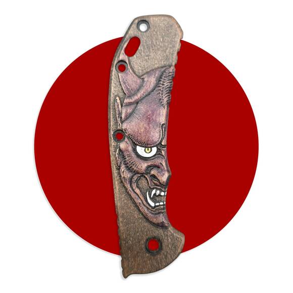Zero Tolerance ZT 0566 maple handle scales - Oni Demon W by Umeda Karin