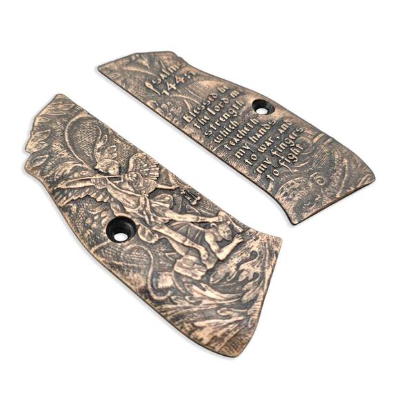 CZ Shadow 2 Maple Grips - Psalms 144:1 X Archangel Michael / Hand-painted