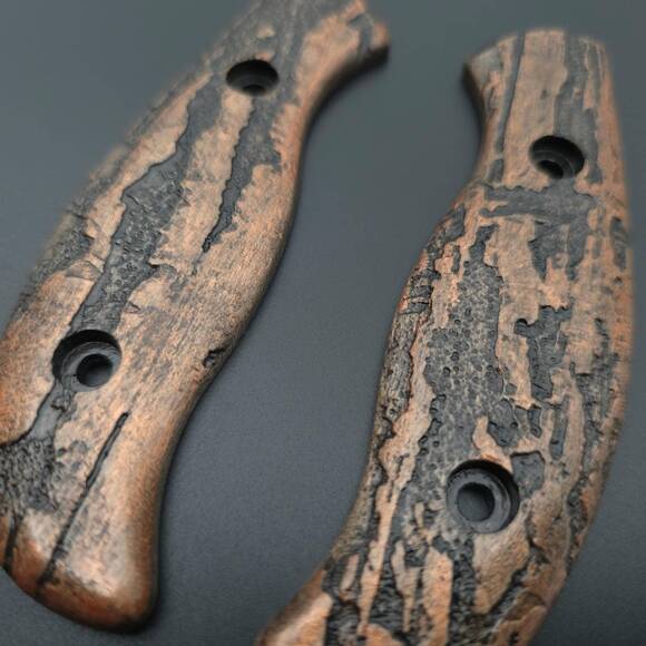 Roughness Bronze - Spyderco Mule Team, Mule Team 2 Knife Scales by Svechnikov Knives