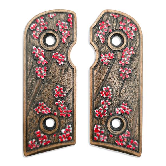 Kimber Solo maple grips - Sakura / hand-painted