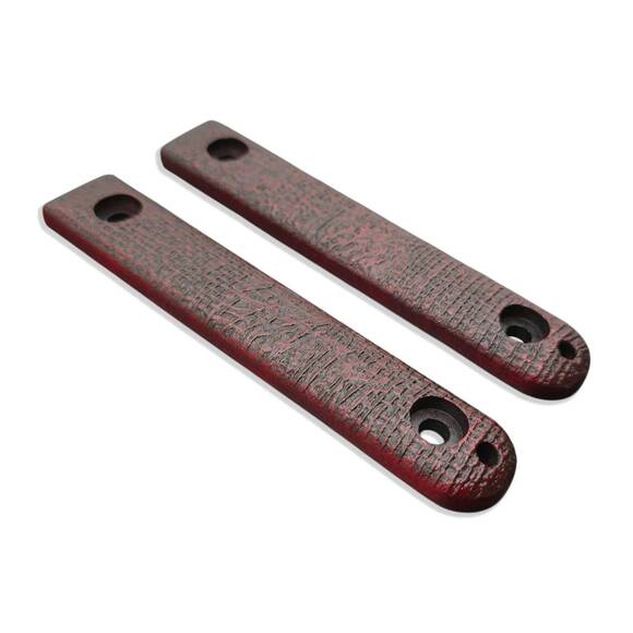 Ka-Bar Model 4 EK44/EK45 maple handle scales - Textured V2 Dark Blood / hand-painted