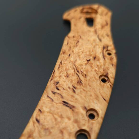 Zero Tolerance ZT 0308 karelian birch handle scales - Traditional / hand-painted
