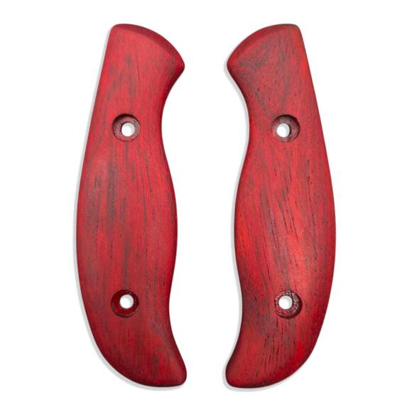 Spyderco Mule Team/2 padauk handle scales - Traditional / hand-painted