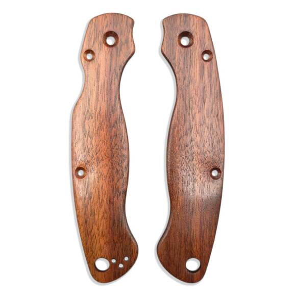 Spyderco Military 2 walnut handle scales - Traditional / hand-painted