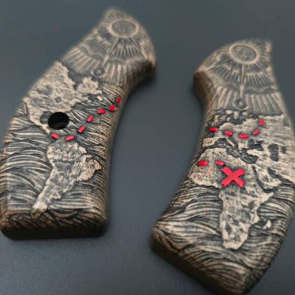 Treasure Map - Smith & Wesson J-Frame Round Butt Grips