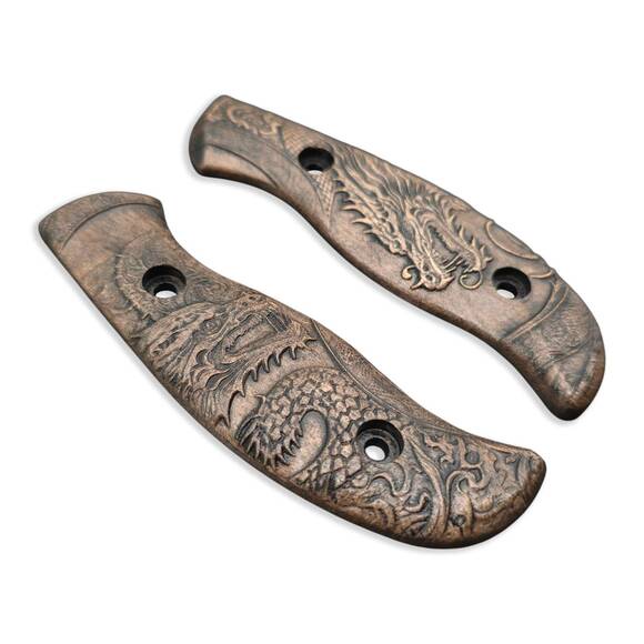 Yin Yang Dragon - Spyderco Mule Team, Mule Team 2 Knife Scales by Svechnikov Knives