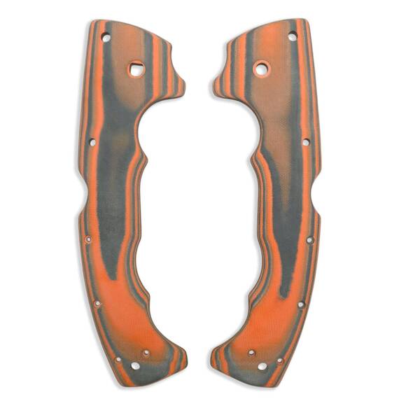 Cold Steel 5-Max G10 UltreX SureTouch handle scales - Traditional Orange Black / hand-painted