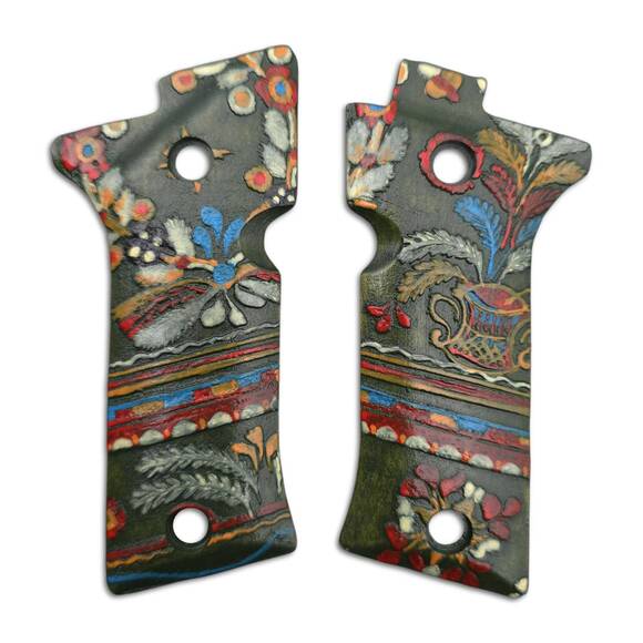 Beretta 80X Cheetah maple grips - by Paździurkiewicz Piotr / hand-painted