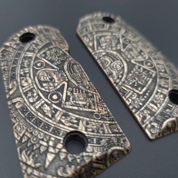 Kimber Micro 9 Maple Grips - Aztec / Hand-painted