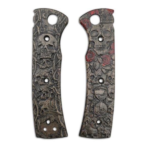 Chaves Blue Label Redencion 229 maple handle scales - Memento Mori / hand-painted