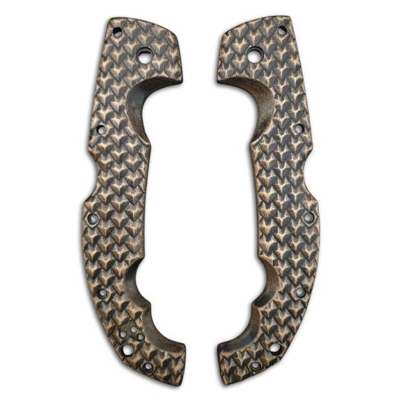 Cold Steel Voyager Extra Large maple handle scales - Dragon Scales / hand-painted
