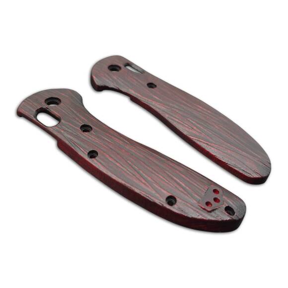 Fibers Dark Blood - Benchmade Griptilian 550, 551 Knife Scales by Svechnikov Knives