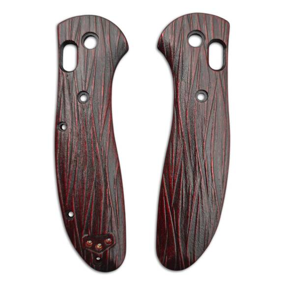 Fibers Dark Blood - Benchmade Griptilian 550, 551 Knife Scales by Svechnikov Knives