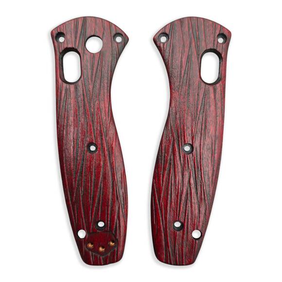 Fibers Dark Blood - Benchmade Mini Barrage 585 Knife Scales by Svechnikov Knives