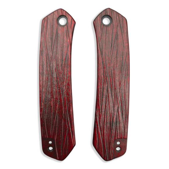 CIVIVI Vision FG maple handle scales - Fibers Dark Blood / hand-painted