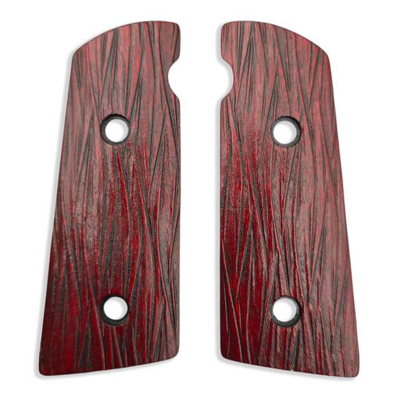 Daniel H9 maple grips - Fibers Dark Blood / hand-painted