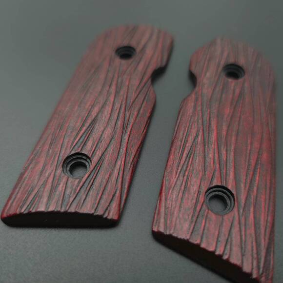 Kimber Solo Maple Grips - Fibers Dark Blood / Hand-painted