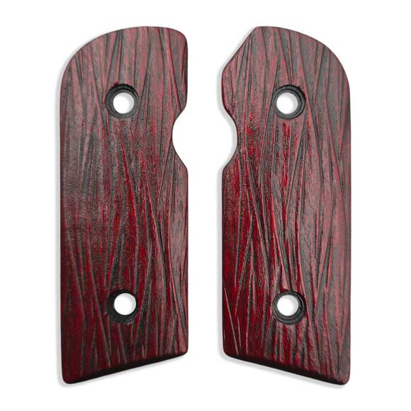 Kimber Solo maple grips - Fibers Dark Blood / hand-painted