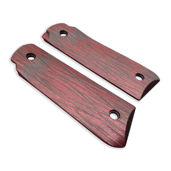 Ruger Mark IV 22/45 Maple Grips - Fibers Dark Blood / Hand-painted
