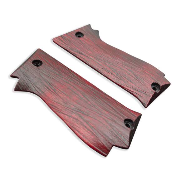 SAR K2 45/45 C maple grips - Fibers Dark Blood / hand-painted