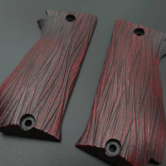 SAR K2 45/45 C maple grips - Fibers Dark Blood / hand-painted