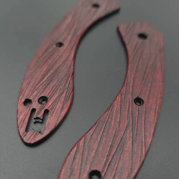 Fibers Dark Blood - Spyderco Roc Knife Scales by Svechnikov Knives