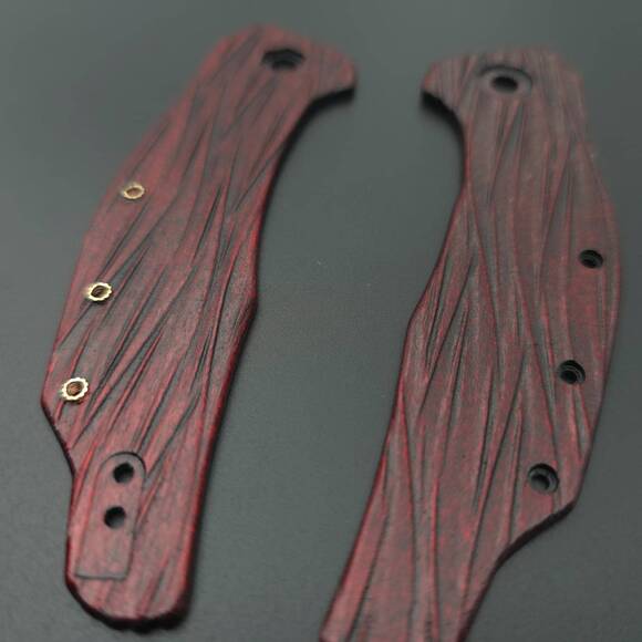 Fibers Dark Blood - Zero Tolerance ZT 0357 Knife Scales by Svechnikov Knives