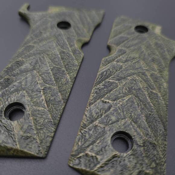 Beretta 92XI, 92GTS Maple Grips - Fir / Hand-painted
