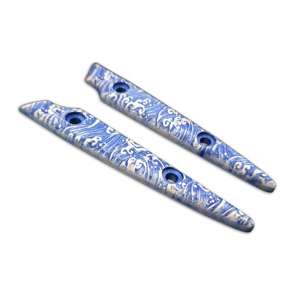 Raffir Steak Knife maple handle scales - Japan Wave / hand-painted