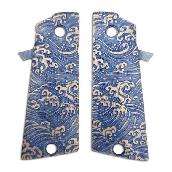 Rock Island M1911 A2 HC maple grips - Japan Wave / hand-painted