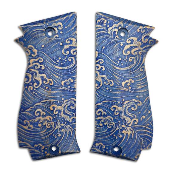 SAR K2 45/45 C maple grips - Japan Wave / hand-painted