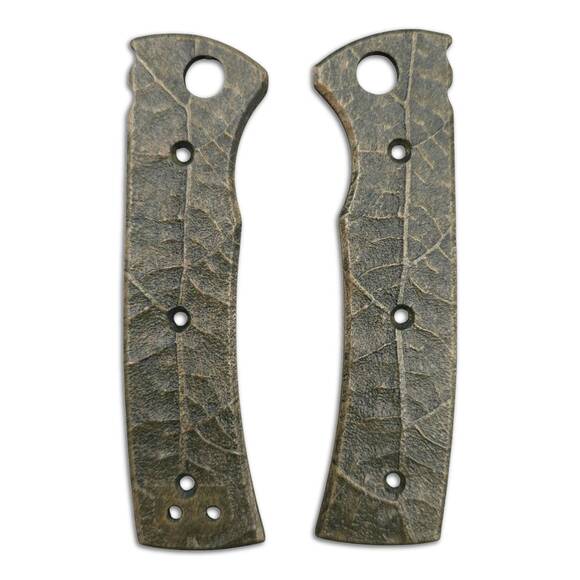 Chaves Blue Label Redencion 229 maple handle scales - Leaf Dark Green / hand-painted