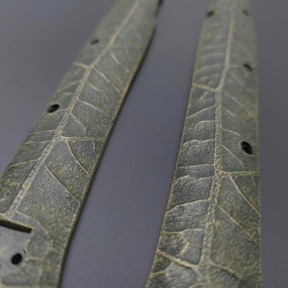 Cold Steel Ti-Lite 6 maple handle scales - Leaf Dark Green / hand-painted