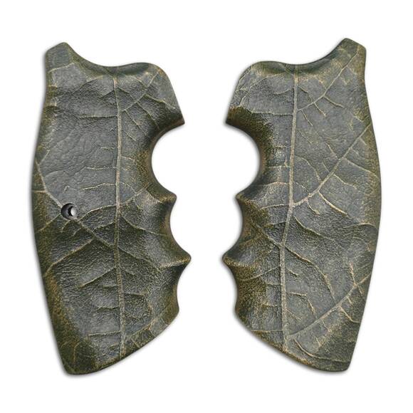 Colt Python maple grips - Leaf Dark Green / hand-painted