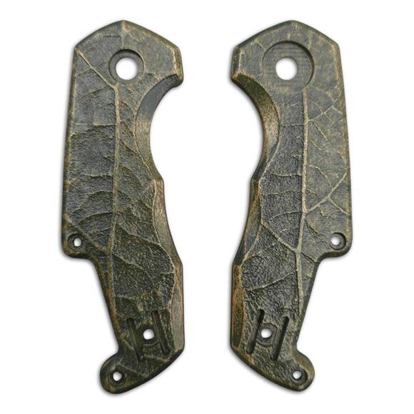 MKM Isonzo maple handle scales - Leaf Dark Green / hand-painted