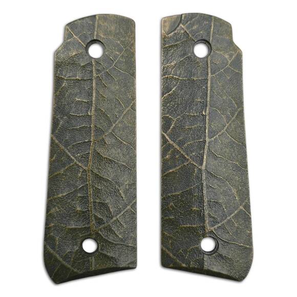 Ruger Mark IV 22/45 maple grips - Leaf Dark Green / hand-painted