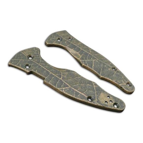 Leaf Dark Green - Spyderco Yojimbo 2 Knife Scales by Svechnikov Knives