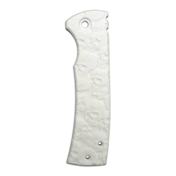 Chaves Redencion 229 G10 handle scale - Skulls Mountain White / hand-painted