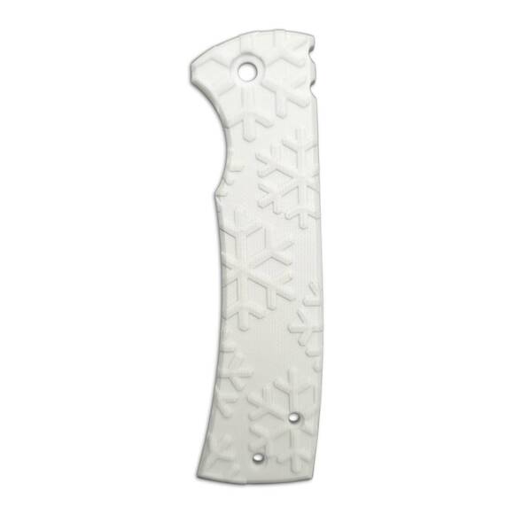 Chaves Redencion 229 G10 handle scale - Snow Flakes White / hand-painted