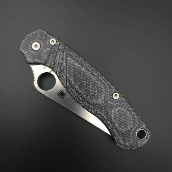 Spyderco Para Military 2 Cru-Wear Carbon Fibers handle scales - Traditional / hand-painted