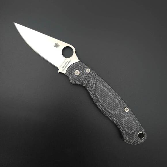 Spyderco Para Military 2 Cru-Wear Carbon Fibers handle scales - Traditional / hand-painted