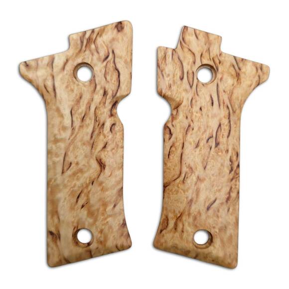 Beretta 80X Cheetah karelian birch grips - Traditional / hand-painted