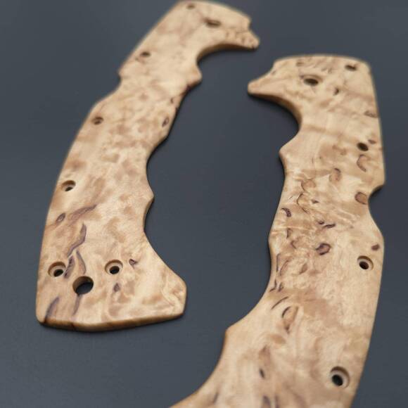 Cold Steel 5-Max karelian birch handle scales - Traditional / hand-painted