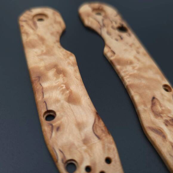 Spyderco Smock karelian birch handle scales - Traditional / hand-painted