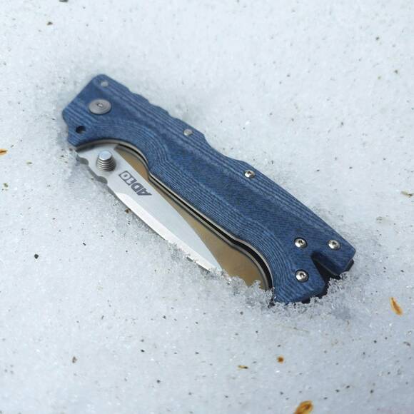 Cold Steel AD-10 Micarta Bluejeans handle scales - Traditional / hand-painted