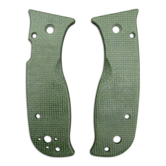 Spyderco Lil' Temperance 3/Lightweight Micarta Green handle scales - Traditional / hand-painted