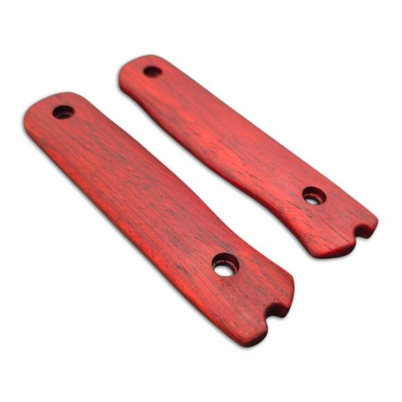 Fällkniven F1X padauk handle scales - Traditional / hand-painted