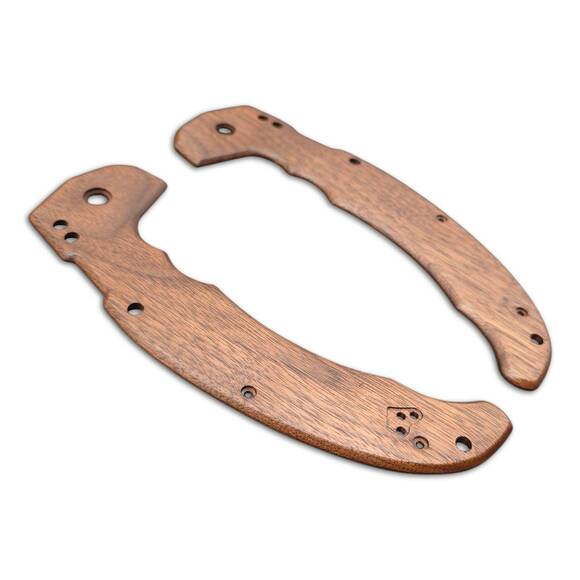 Cold Steel Mayhem walnut handle scales - Traditional / hand-painted
